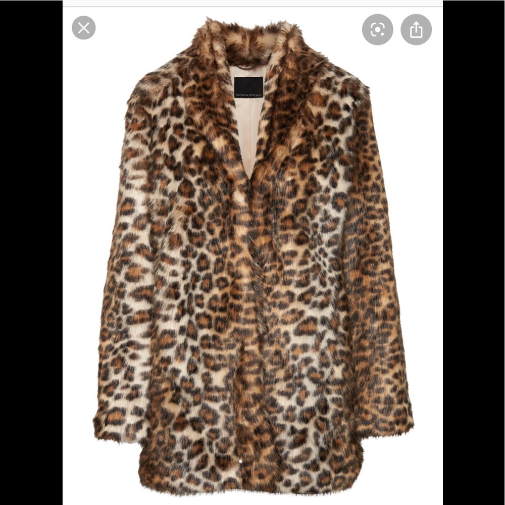 Banana Republic leopard fur coat